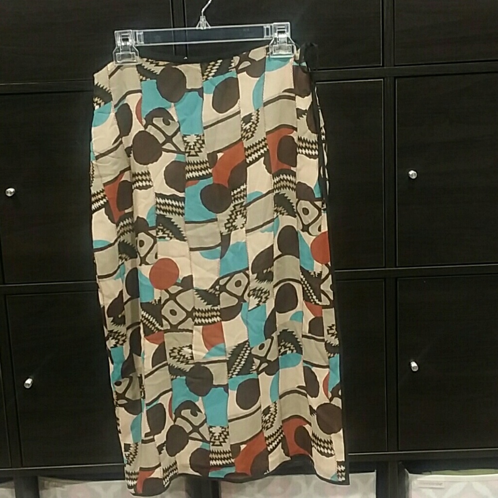 Wrap around silk skirt new without tags